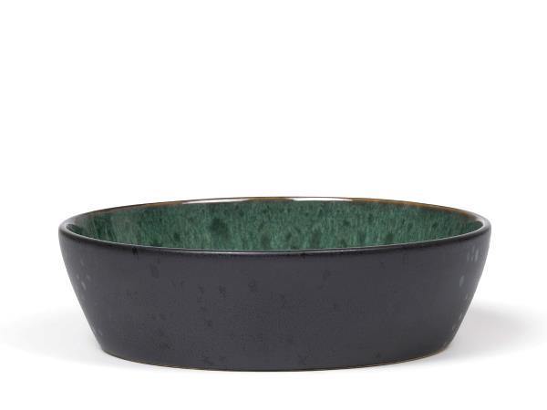 Bowl Schüssel Keramik matt schwarz grün 2er Set - P U R V I D A 