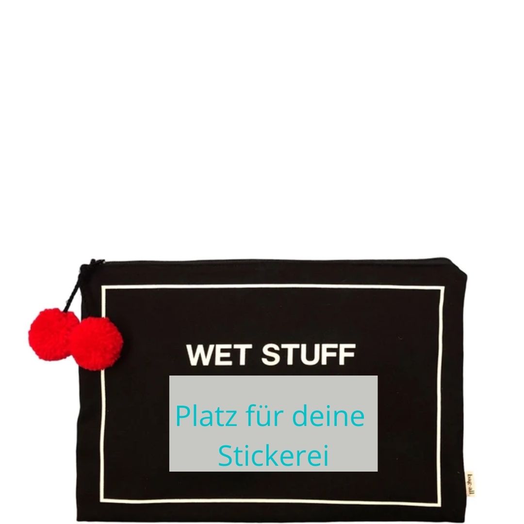 bikini aufbewahrung Nassbeutel Bikini Aufbewahrung schwarz WET STUFF Druck