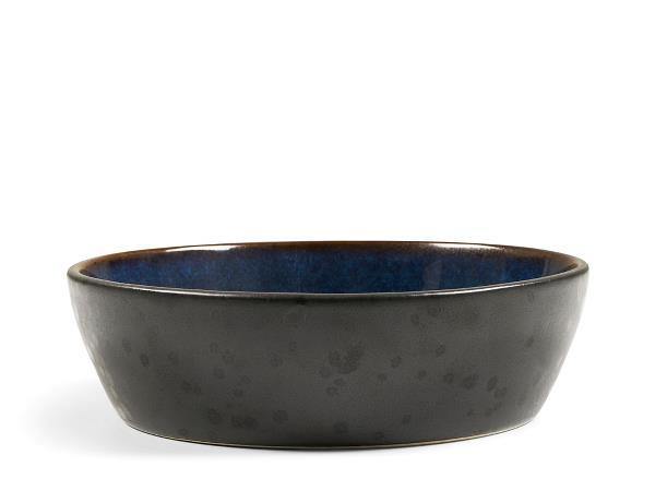 Bowl Schüssel Keramik matt schwarz blau 2er Set - P U R V I D A 