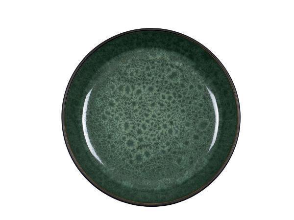 Bowl Schüssel Keramik matt schwarz grün 2er Set - P U R V I D A 