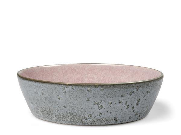 Bowl Schüssel Keramik grau/rosa 2er Set - P U R V I D A 
