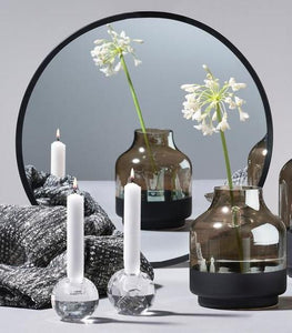 Spiegel rund schwarz 50 cm - P U R V I D A 
