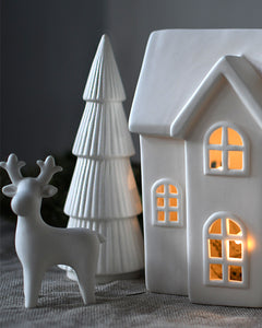 Weihnachtsbaum Keramik GRANSUND weiß