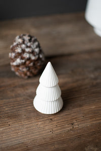 Weihnachtsbaum Keramik GRANSUND weiß